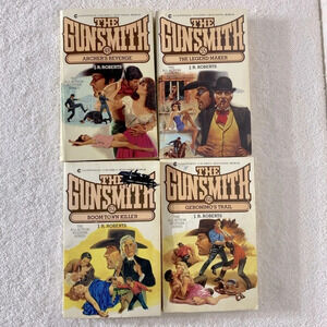 Vintage The  Gunsmith All Action Western Romance Novel x4